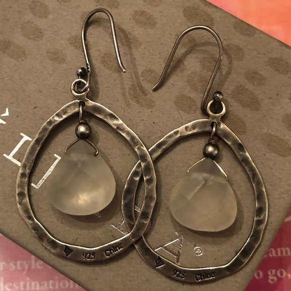 Silpada Sterling Silver and Prehnite Teardrop Earrings W1811 - Picture 6 of 16